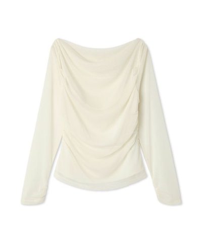 チュールドレープカットトップス