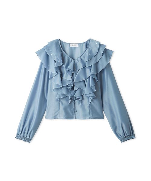 HANAE MORI×CELFORDコラボ】 パール付きフリルブラウス(508398226