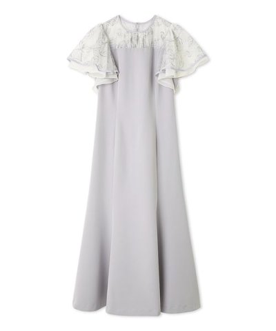 チュールエンブロイダリーマーメイドドレス