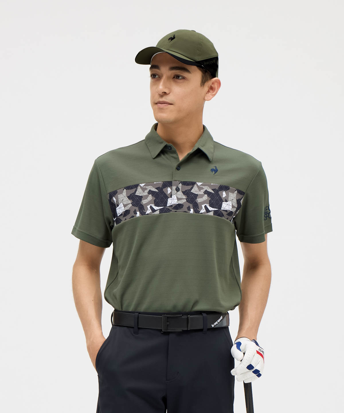 lecoqsportifgolf ルコックスポルティフ ゴルフ le coq sportif golf 切替プリン カーキ M lecoqsportifgolf ルコックスポルティフ ゴルフ le coq sportif golf 切替プリン カーキ M