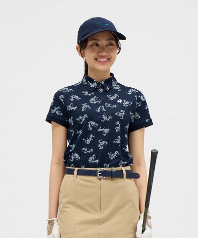 ルコックスポルティフ ゴルフ le coq sportif golf 総柄半袖シ