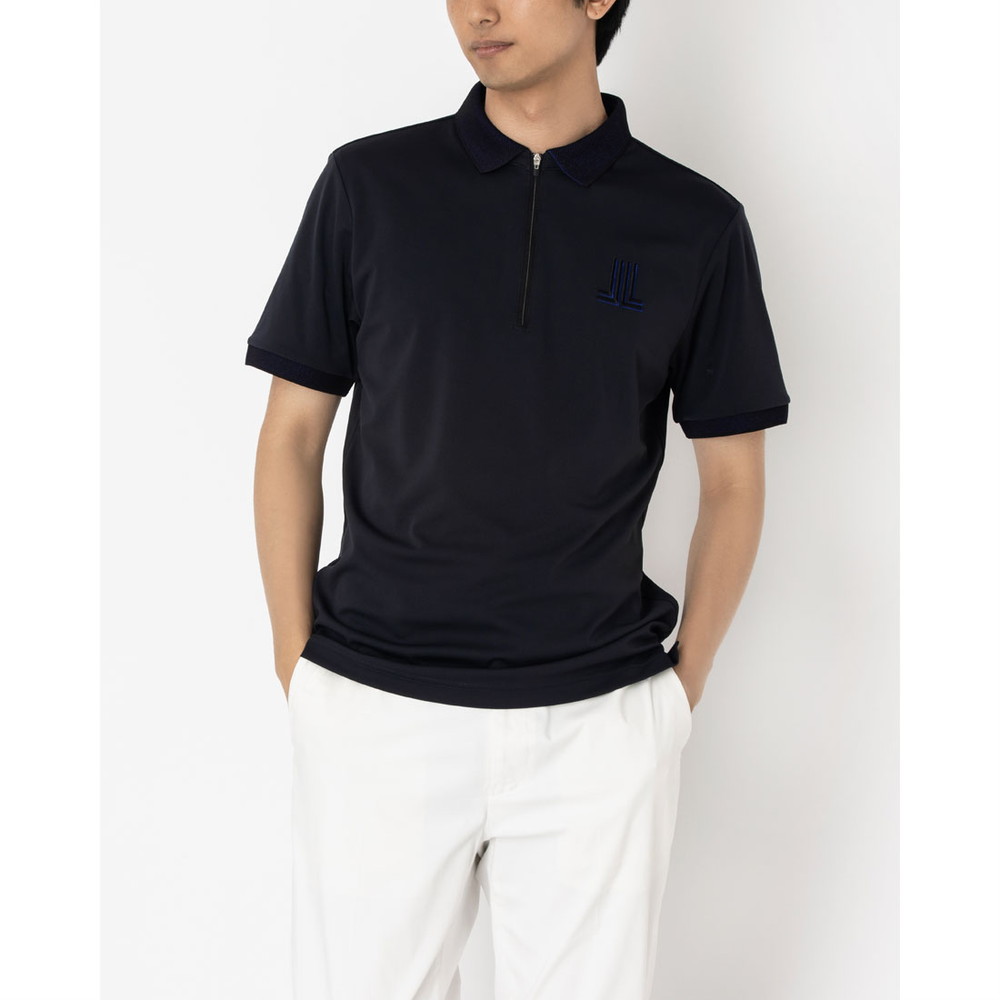 LANVINSPORT ランバン スポール LANVIN SPORT ポロ衿プリントポロシャツ【Suns ブラック 42 LANVINSPORT ランバン スポール LANVIN SPORT ポロ衿プリントポロシャツ【Suns ブラック 42