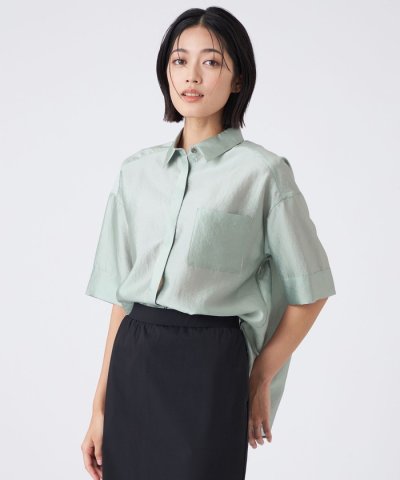 【接触冷感・ウォッシャブル】ブライトシアーブラウス