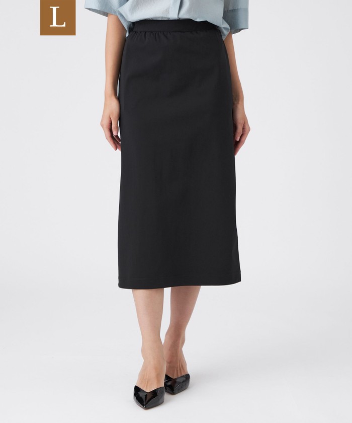 美品 TRANS WORK ミラノリブAラインスカート 膝丈 38 美シリーズ】【セットアップ対応】ミラノリブAラインスカート