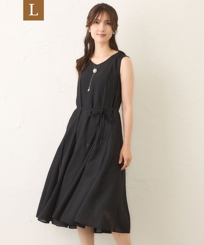 美品　トゥービーシック　フレンチスリーブ　ブラックドレス　ワンピース　セレモニー ドットスリーブフレアポンチワンピース CF024BK ｜パーティー