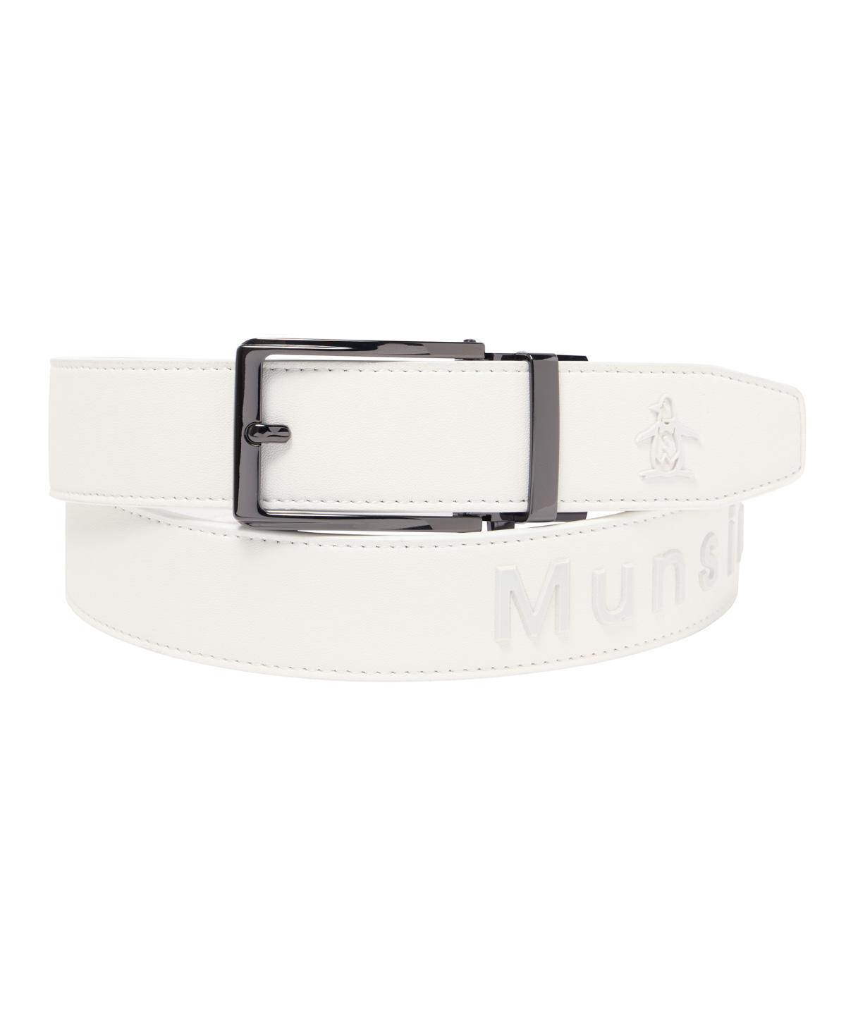 Munsingwear(ings) マンシングウェア Munsingwear スライドロックロゴデザインベルト ホワイト F Munsingwear(ings) マンシングウェア Munsingwear スライドロックロゴデザインベルト ホワイト F