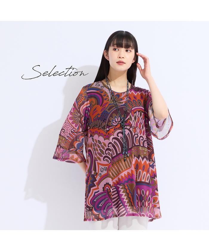 新品Liliane Burtyリリアンビューティー　タグ付　ドット柄 LLサイズ ホワイト系｜カットソー・Tシャツ｜Liliane Burty(Lサイズ