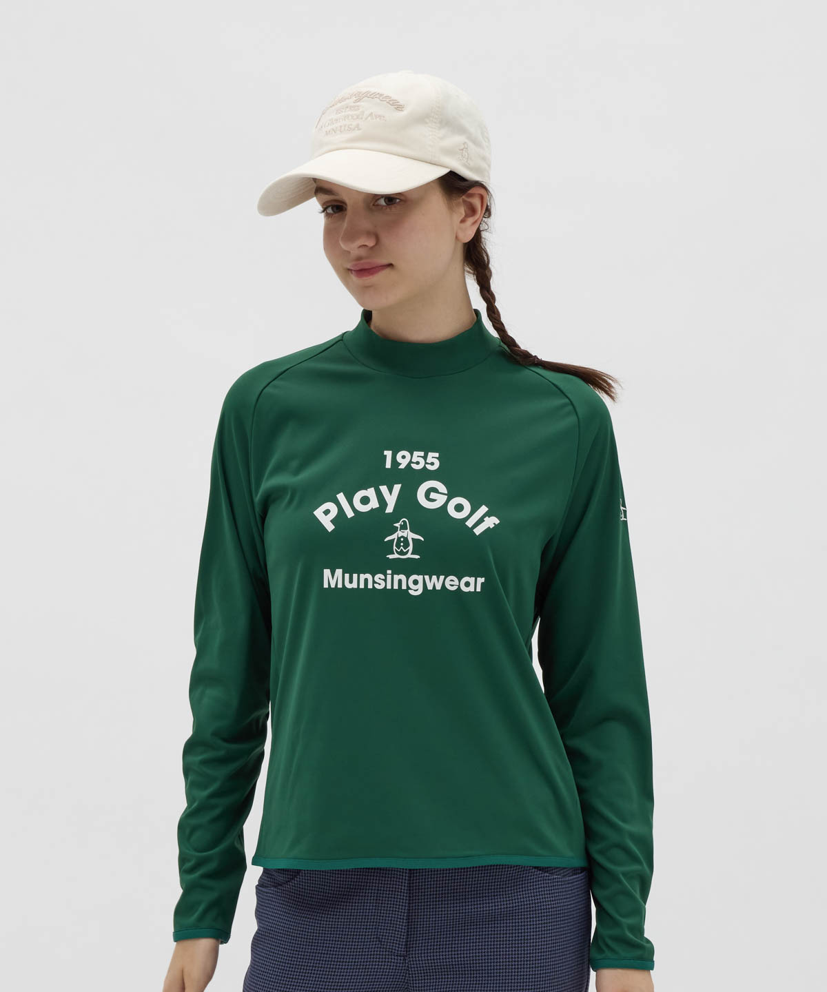 マンシングウェア Munsingwear ロゴモックネック長袖シャツ