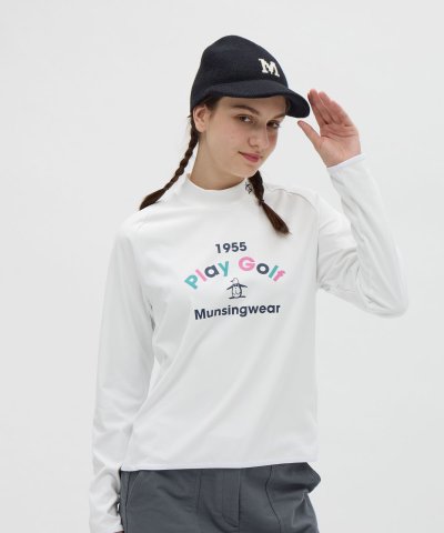 マンシングウェア Munsingwear ロゴモックネック長袖シャツ