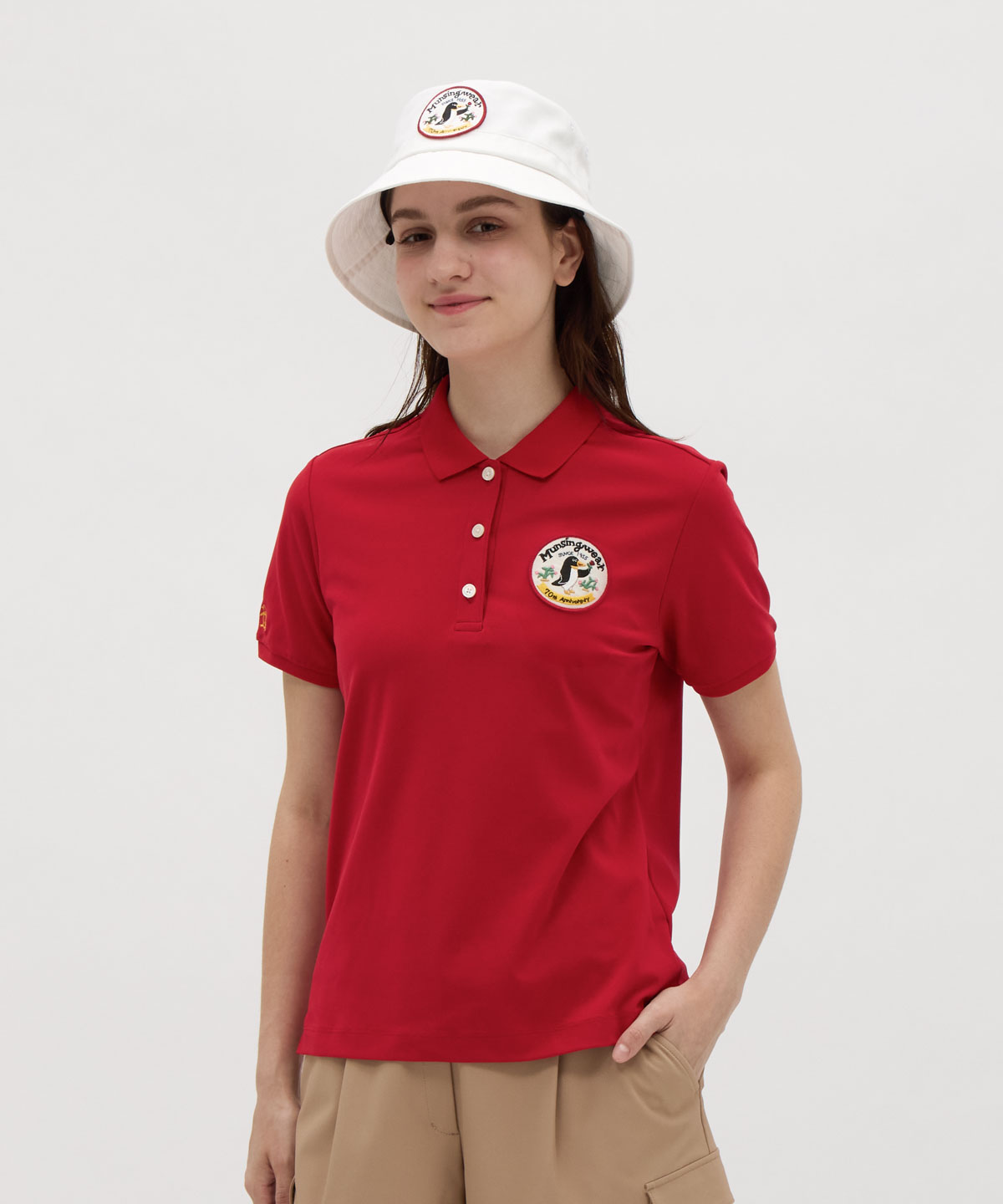 Munsingwear(ings) マンシングウェア Munsingwear 【70周年記念】Sunscreen N レッド LL Munsingwear(ings) マンシングウェア Munsingwear 【70周年記念】Sunscreen N レッド LL
