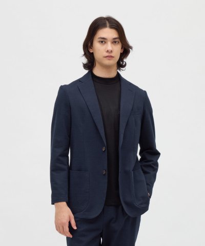 マンシングウェア Munsingwear はっ水グレンチェックニットジャケット