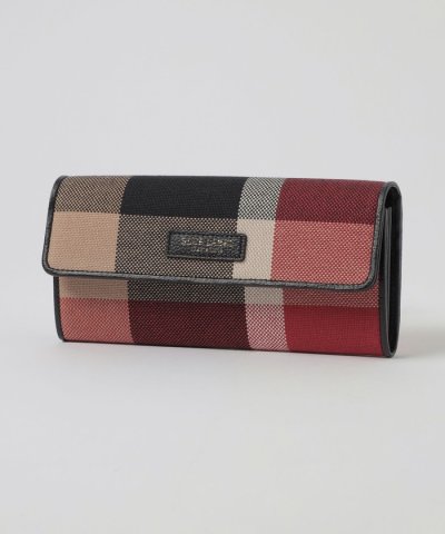クレストブリッジチェックキャンバス長財布