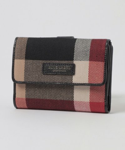 クレストブリッジチェックキャンバス二つ折り財布