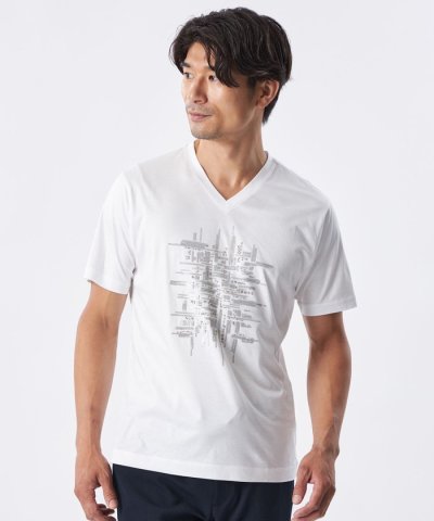 スパンコールランダムラインカットソー