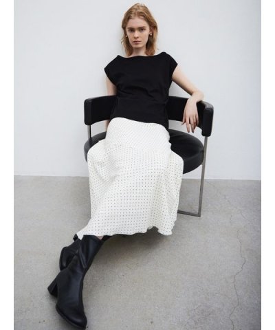 ドットプリントスパイラルナロースカート