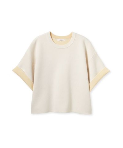 ダブルフェイス配色ニットプルオーバー