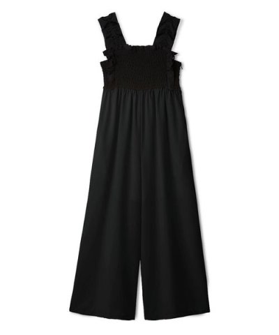 シャーリングフリルオールインワン