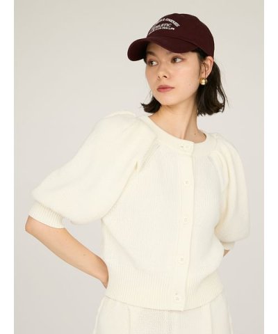 パフスリーブニットカーディガン