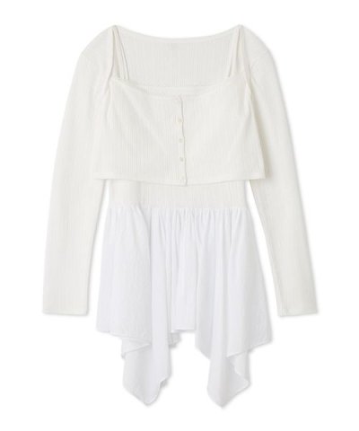 カーデセットペプラムトップス