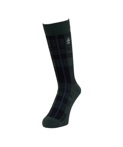 マンシングウェア Munsingwear クルー丈チェック柄ソックス