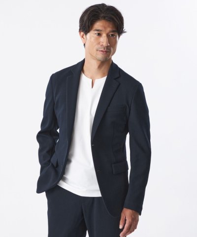 【セットアップ対応】ウェーブ千鳥ジャケット