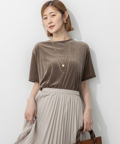 【先行予約/洗える】シアーベロア リラックス Tシャツ
