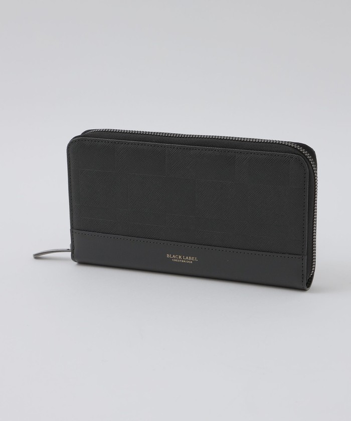 エンボスチェックラウンドジップウォレット(508380918)｜HANKYU MEN'S