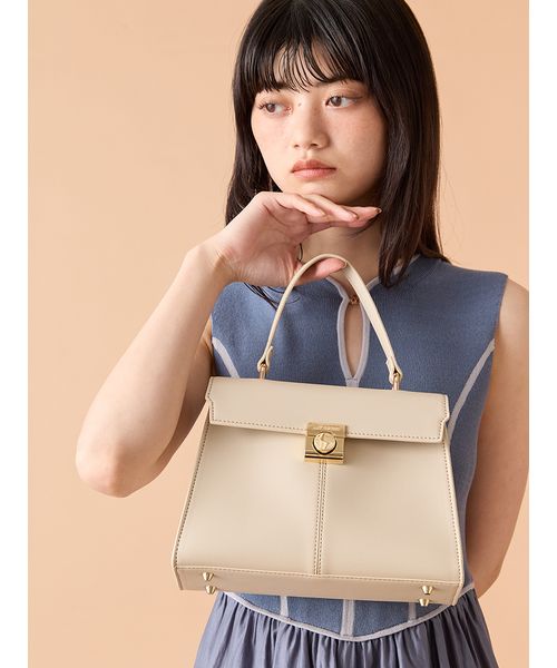 ❤NY❤ ハンドバッグ 帯 スクエアバックルトップハンドルバッグ(508416583)｜阪急百貨店