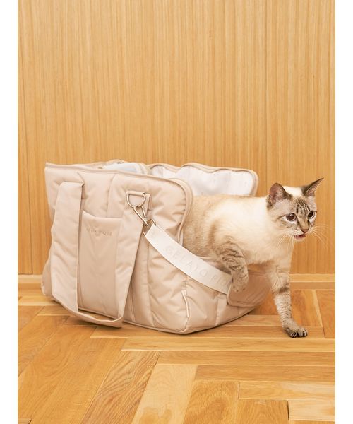 GELATOPIQUECAT & DOG 【CAT & DOG】キルティングキャリーバック BEG F GELATOPIQUECAT & DOG 【CAT & DOG】キルティングキャリーバック BEG F