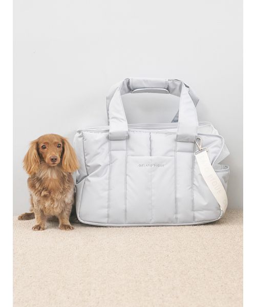 GELATOPIQUECAT & DOG 【CAT & DOG】キルティングキャリーバック BLU F GELATOPIQUECAT & DOG 【CAT & DOG】キルティングキャリーバック BLU F