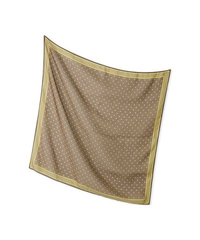 ドット柄ラインスカーフ