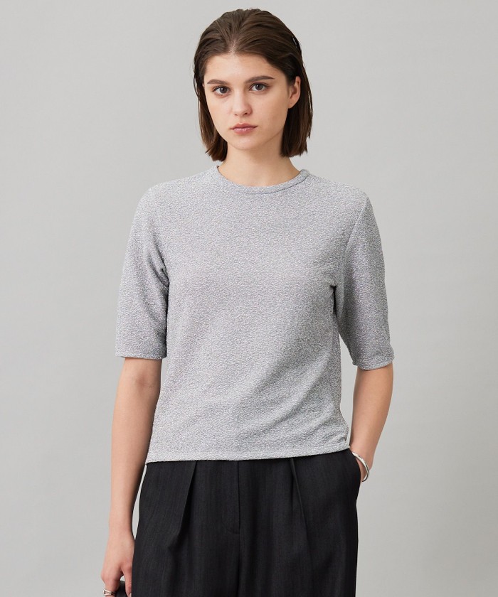 tシャツ シャイニットジャガード カットソー レディース 洗える】シャイニットジャガード カットソー(508421193)｜阪急