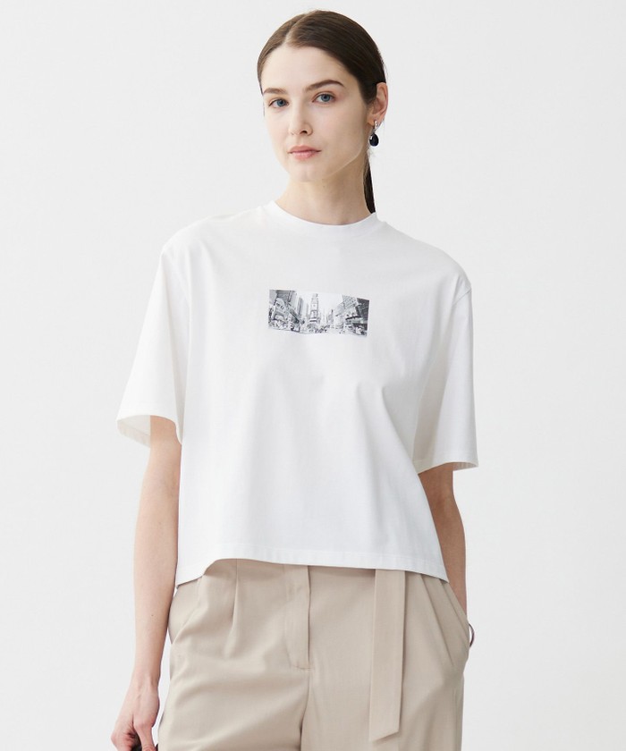 【接触冷感・UVケア・洗える】クロップド ロゴTEE 接触冷感・UVケア・洗える】クロップド ロゴTEE(508421194