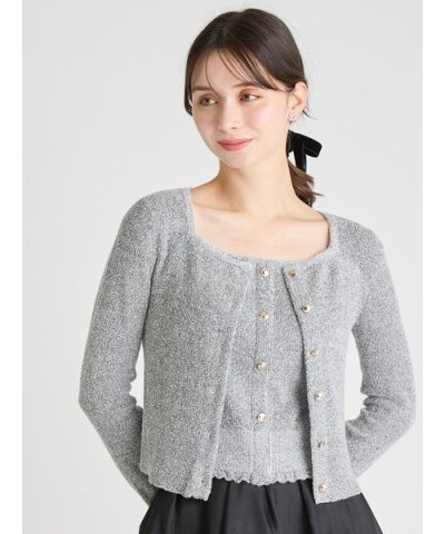 スクエアネックアンサンブルニット