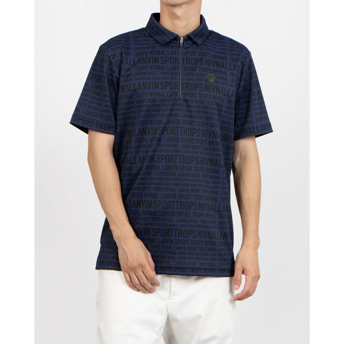 ランバン スポール LANVIN SPORT PARISデザインプリント半袖ポロ