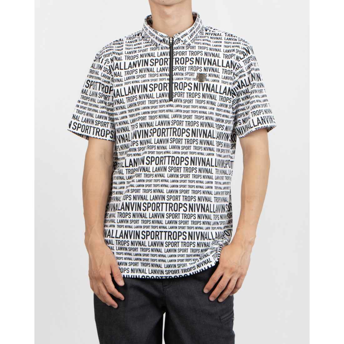 ランバン スポール LANVIN SPORT PARISデザインプリント半袖ポロ