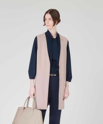 【ウォッシャブル】トリアセジョーゼット　ジレ