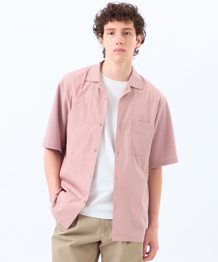 ニットコンビシャツ ケーブルニット×ブロード(508206616)｜HANKYU