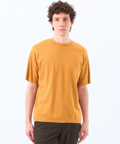 30/1ミニカノコ クルーネック半袖ニットTシャツ