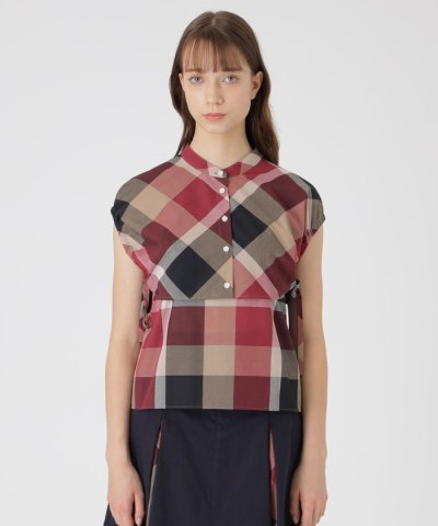 【接触冷感】【吸水速乾】クレストブリッジチェッククールドライブラウス