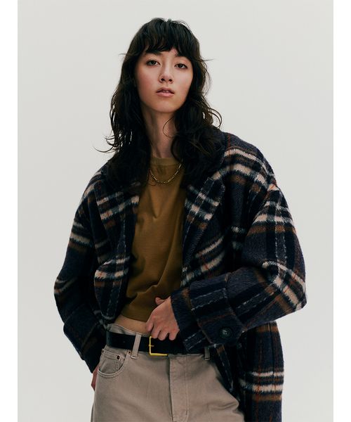 woolコクーンシルエットピーコート(508433699)｜阪急百貨店公式通販