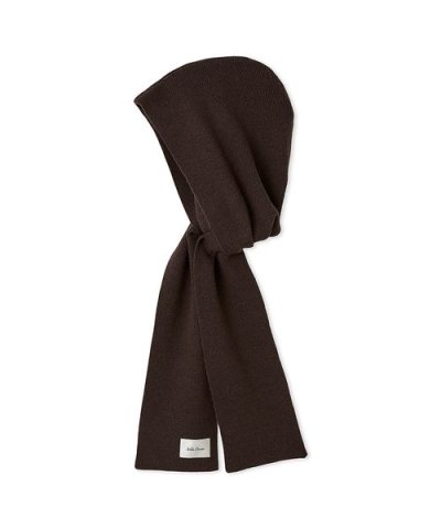 リブニットフーディマフラー