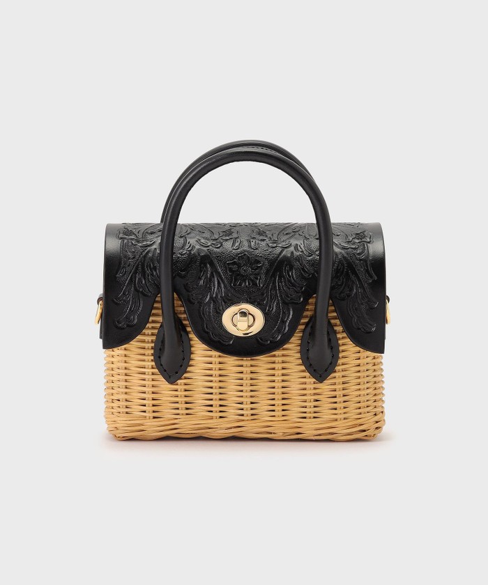 GRACECONTINENTAL Micro RattanBag ブラック F GRACECONTINENTAL Micro RattanBag ブラック F