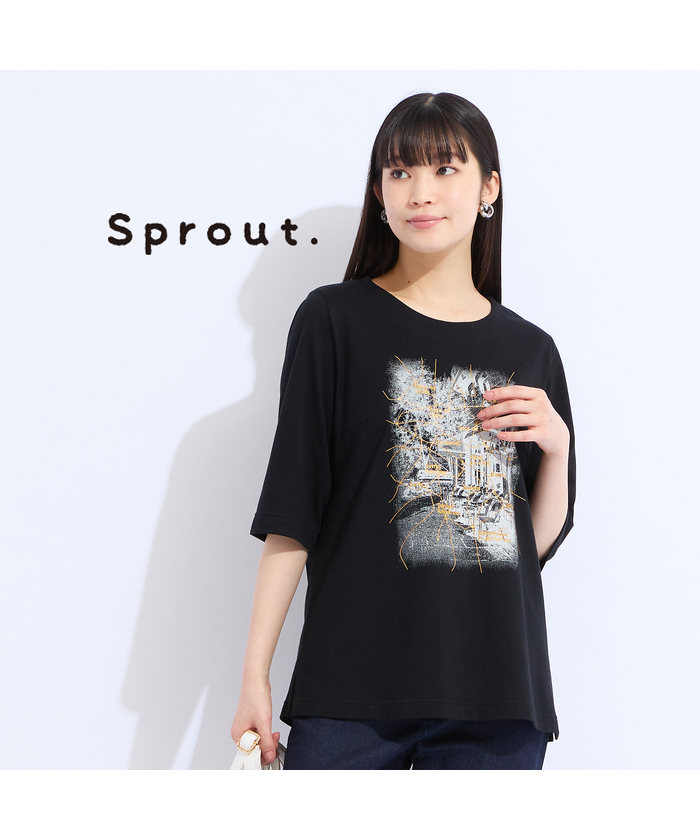 ブラック系｜カットソー・Tシャツ｜Liliane Burty(Lサイズ