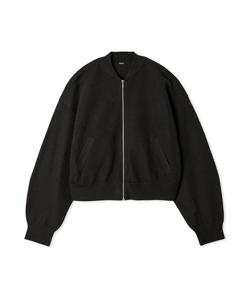 新品 カレンソロジー ボリュームスリーブ スタジアムブルゾン ニットジャケット 新品 カレンソロジー ボリュームスリーブ スタジアムブルゾン