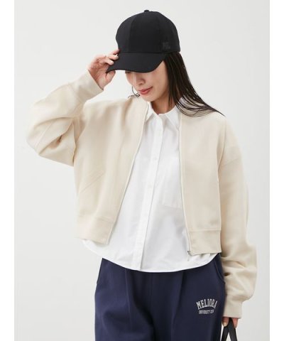 ボリュームスリーブシアーニットブルゾン