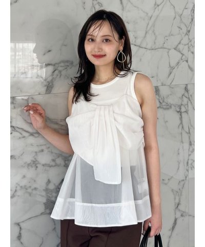 デザインブラウスSETノースリカットソー