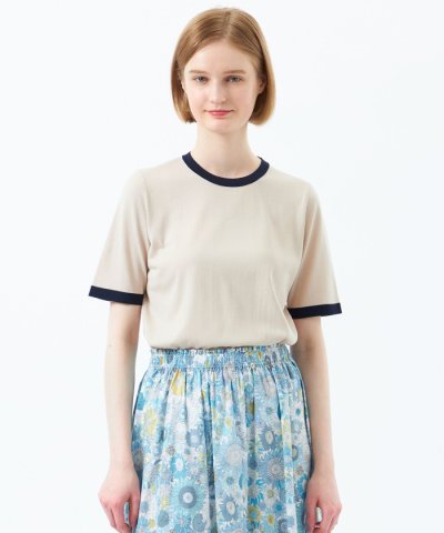 リネンミックスバイカラーニット