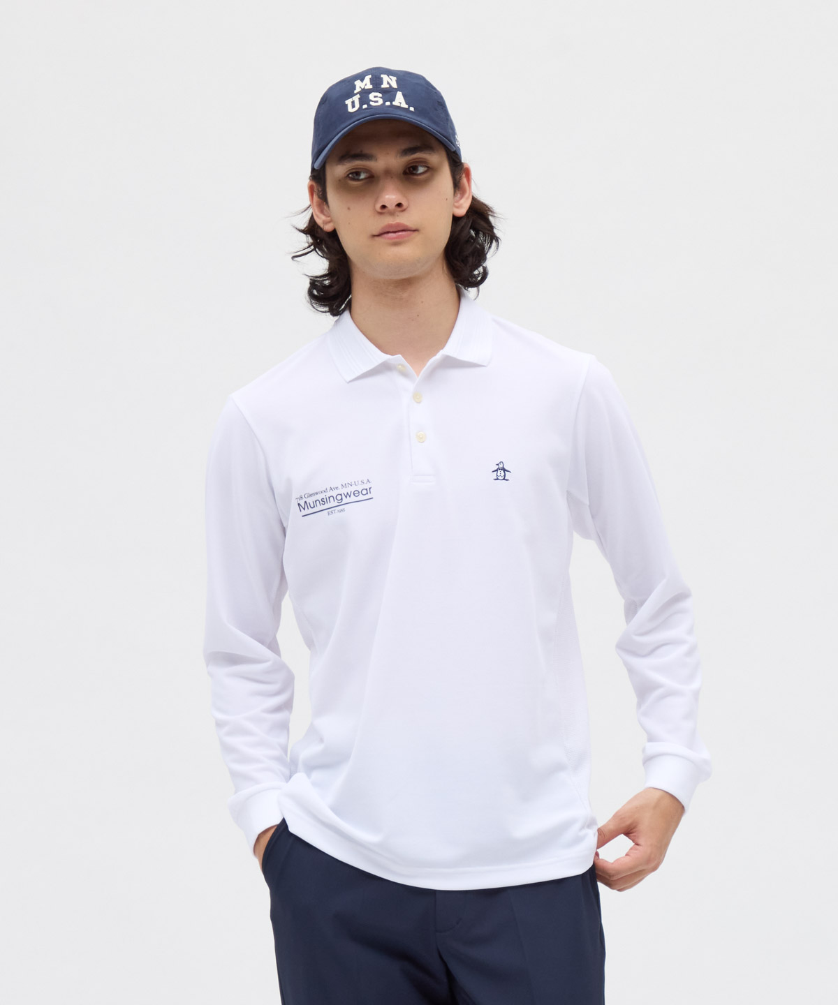 Munsingwear(ings) マンシングウェア Munsingwear 肌面ドライ フィラシス鹿の子 ペンギン ホワイト 3L Munsingwear(ings) マンシングウェア Munsingwear 肌面ドライ フィラシス鹿の子 ペンギン ホワイト 3L