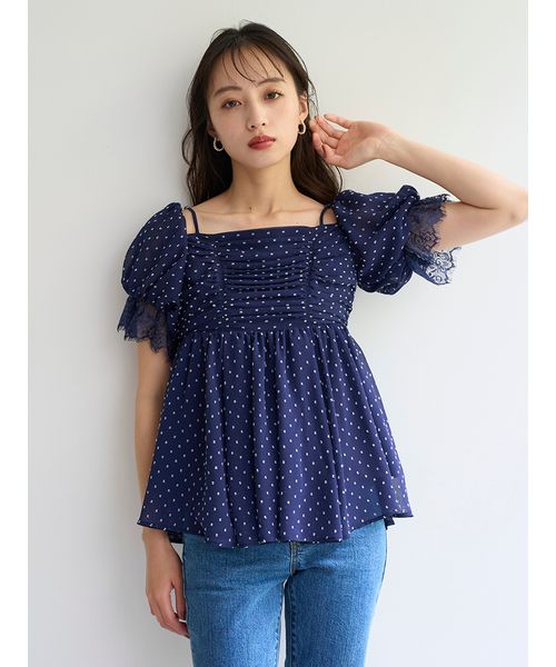 バリエオフショルレースチュニック(508434257)｜阪急百貨店公式通販